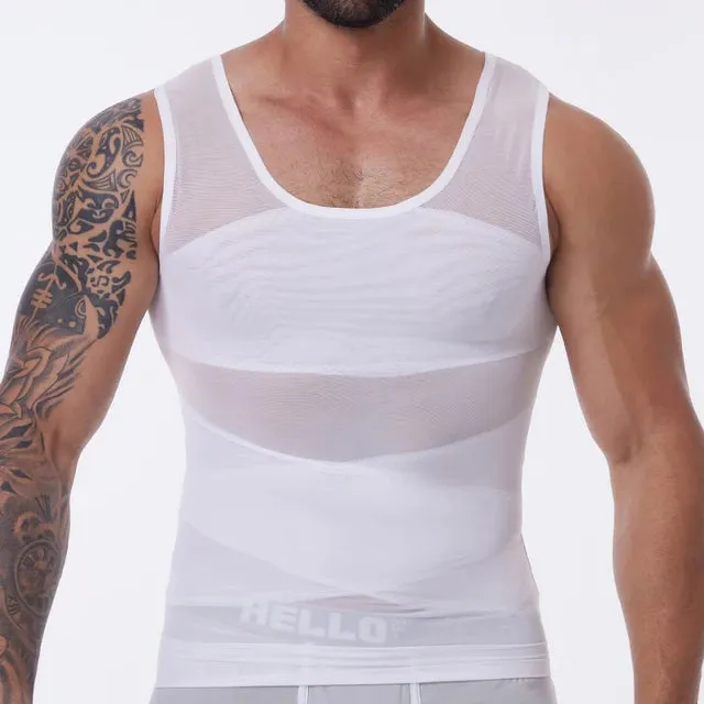 Men's Slimming Compression Shirt - Body Shaper Undershirt