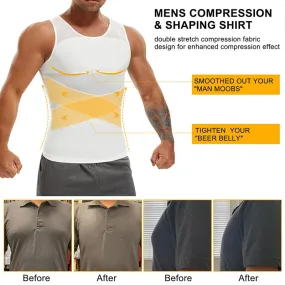 Men's Slimming Compression Shirt - Body Shaper Undershirt