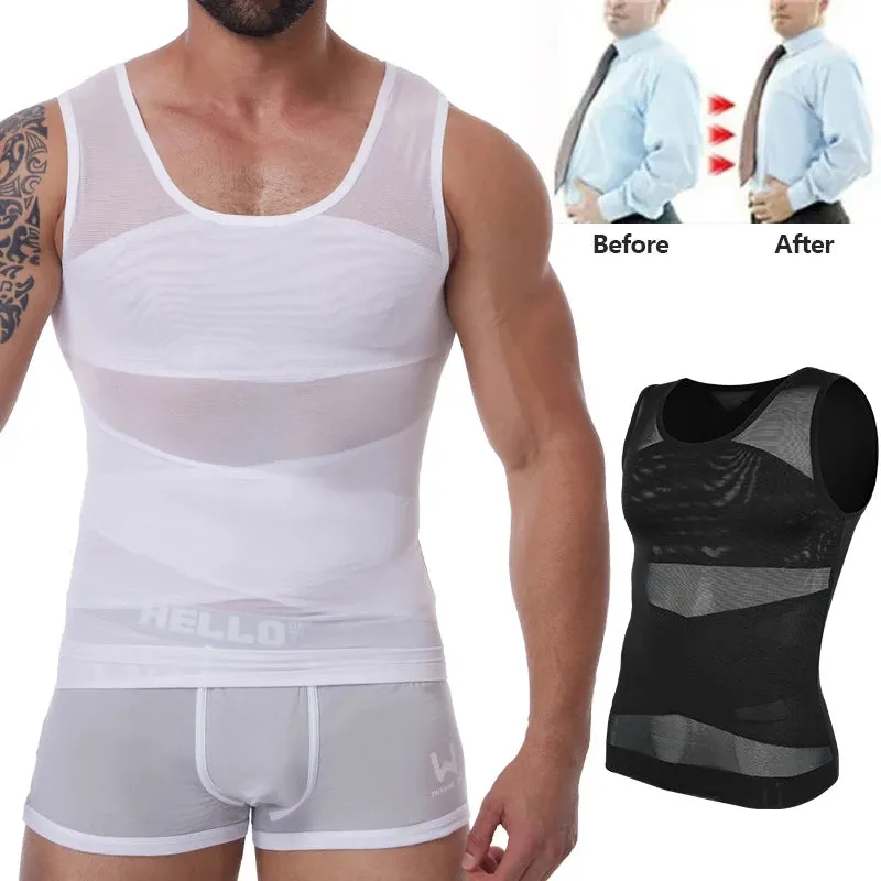 Men's Slimming Compression Shirt - Body Shaper Undershirt