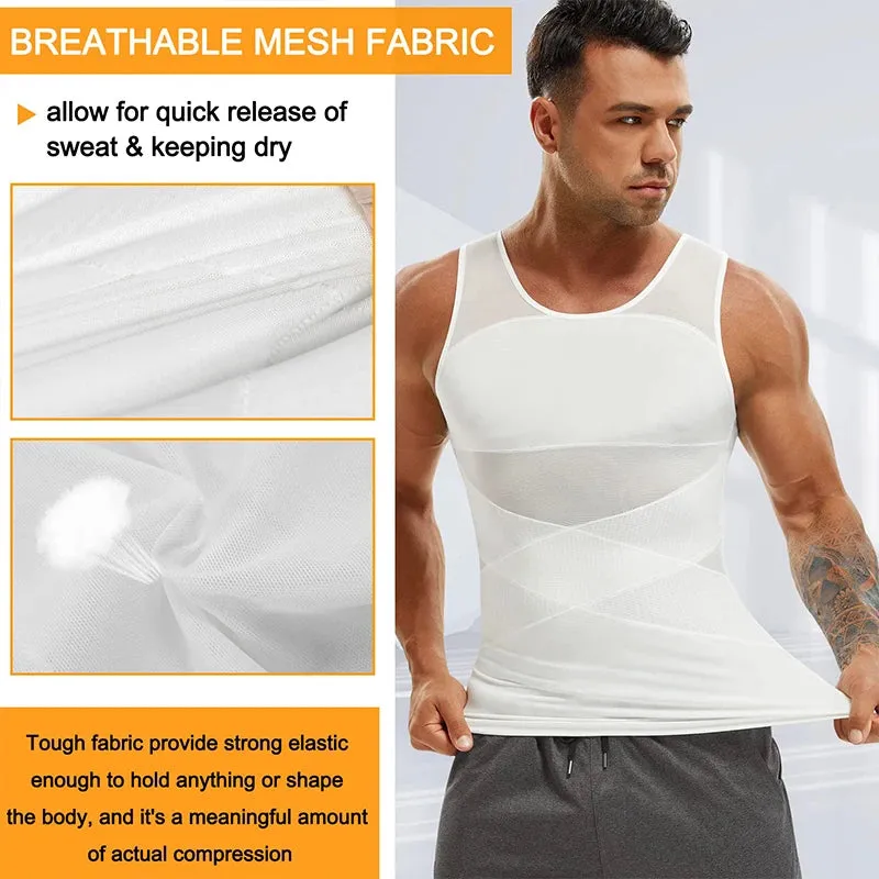 Men's Slimming Compression Shirt - Body Shaper Undershirt