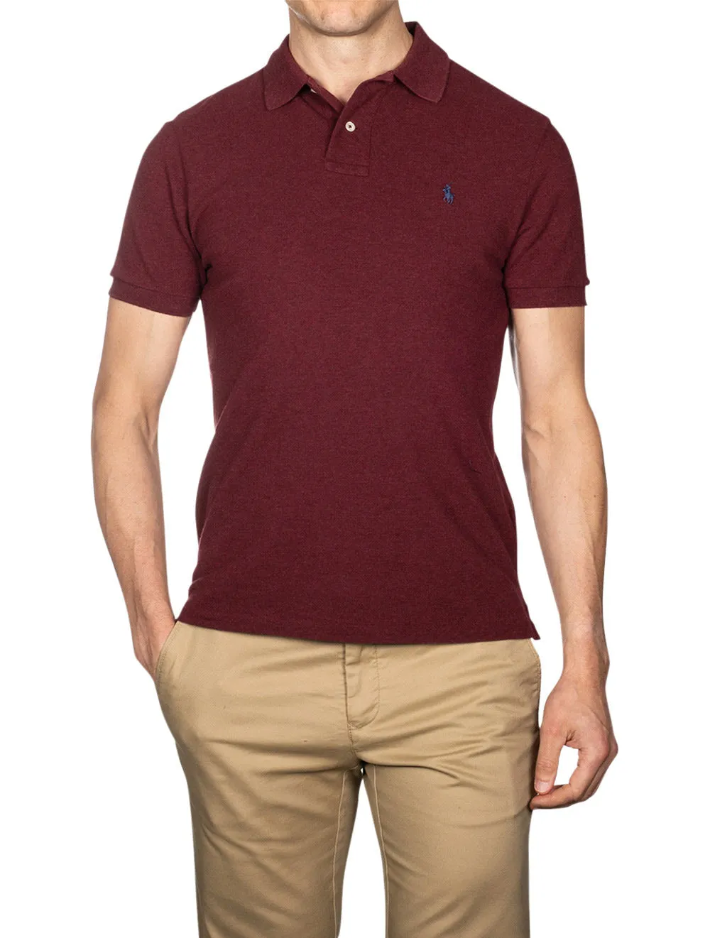 Mesh Polo Dark Red