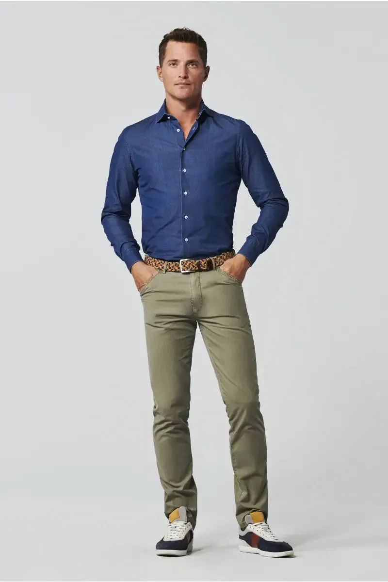 Meyer Micro-Striped Cotton Chinos