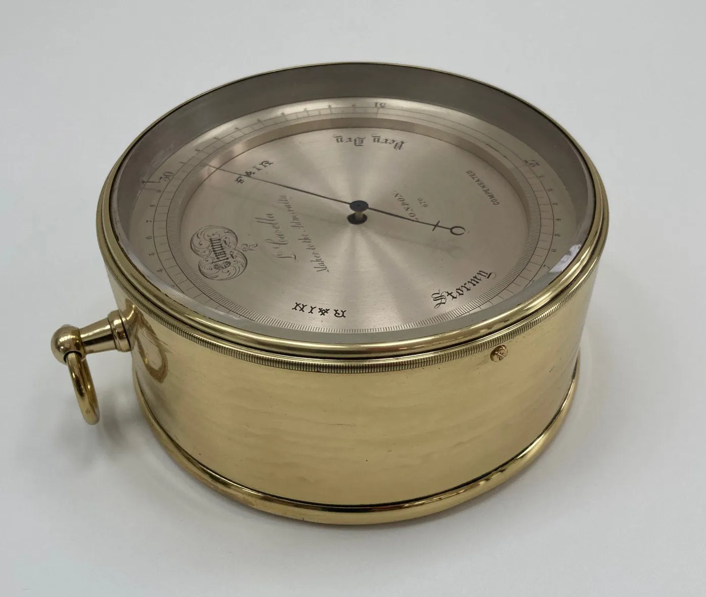 Mid Victorian Aneroid Barometer by Louis Casella of London