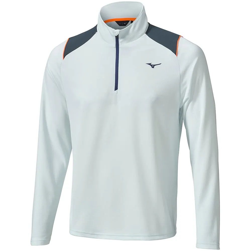 Mizuno Breath Thermo Elite 1/4 Zip Pullover - Light Blue