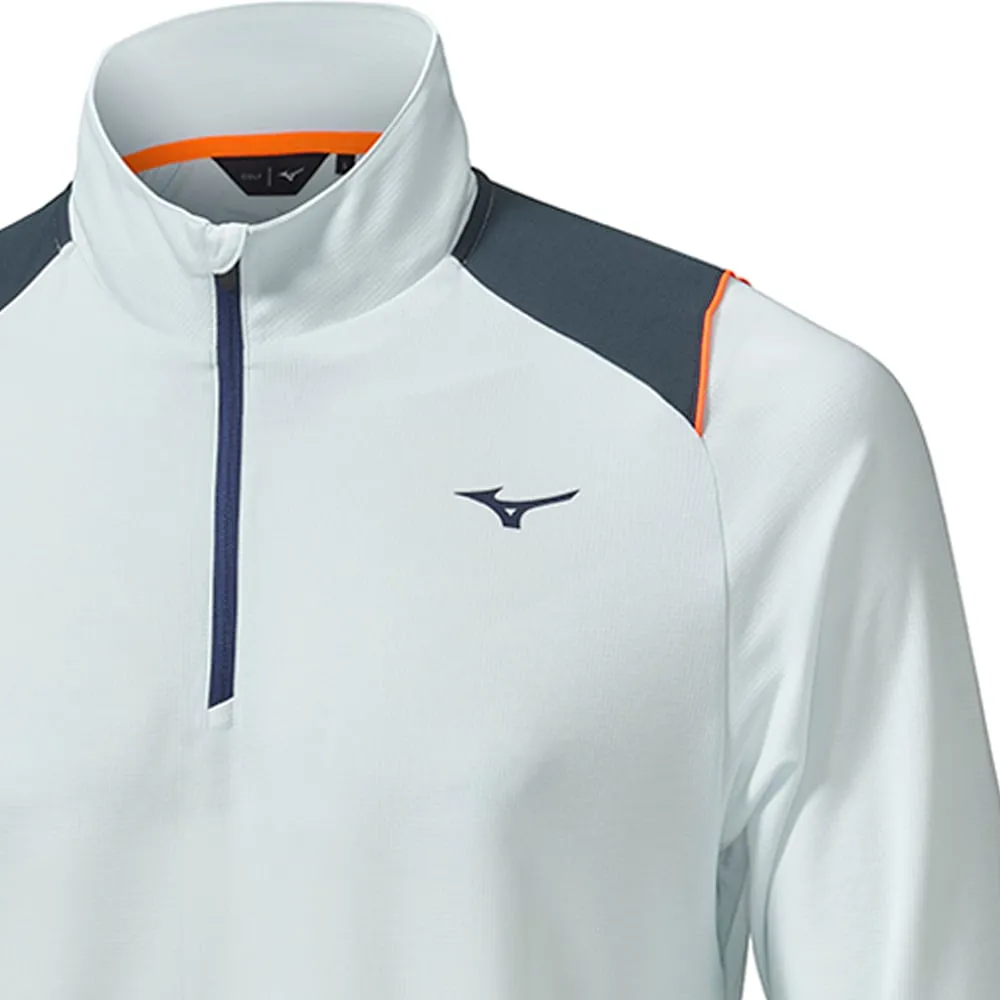 Mizuno Breath Thermo Elite 1/4 Zip Pullover - Light Blue