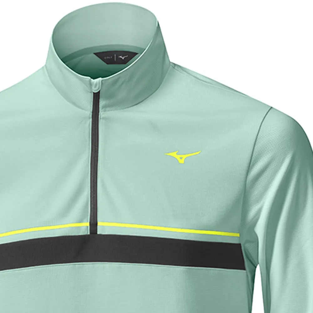 Mizuno Breath Thermo ST 1/4 Zip Pullover - Blue Green