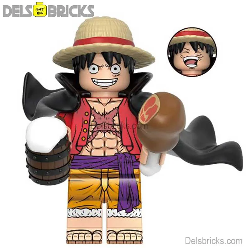 Monkey D Luffy from One Piece Lego Anime Minifigures with Cape