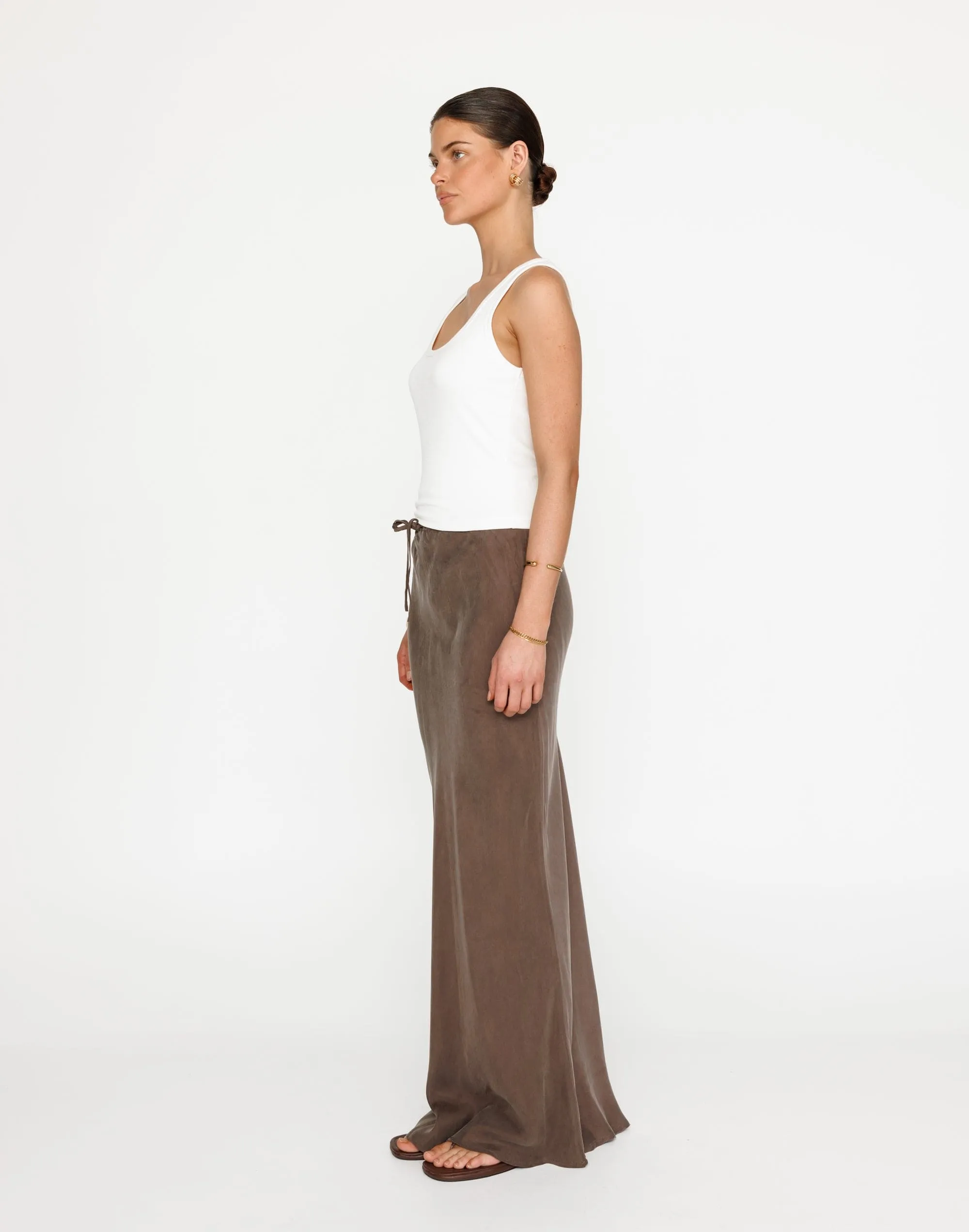 Mori Maxi Skirt (Warm Grey)