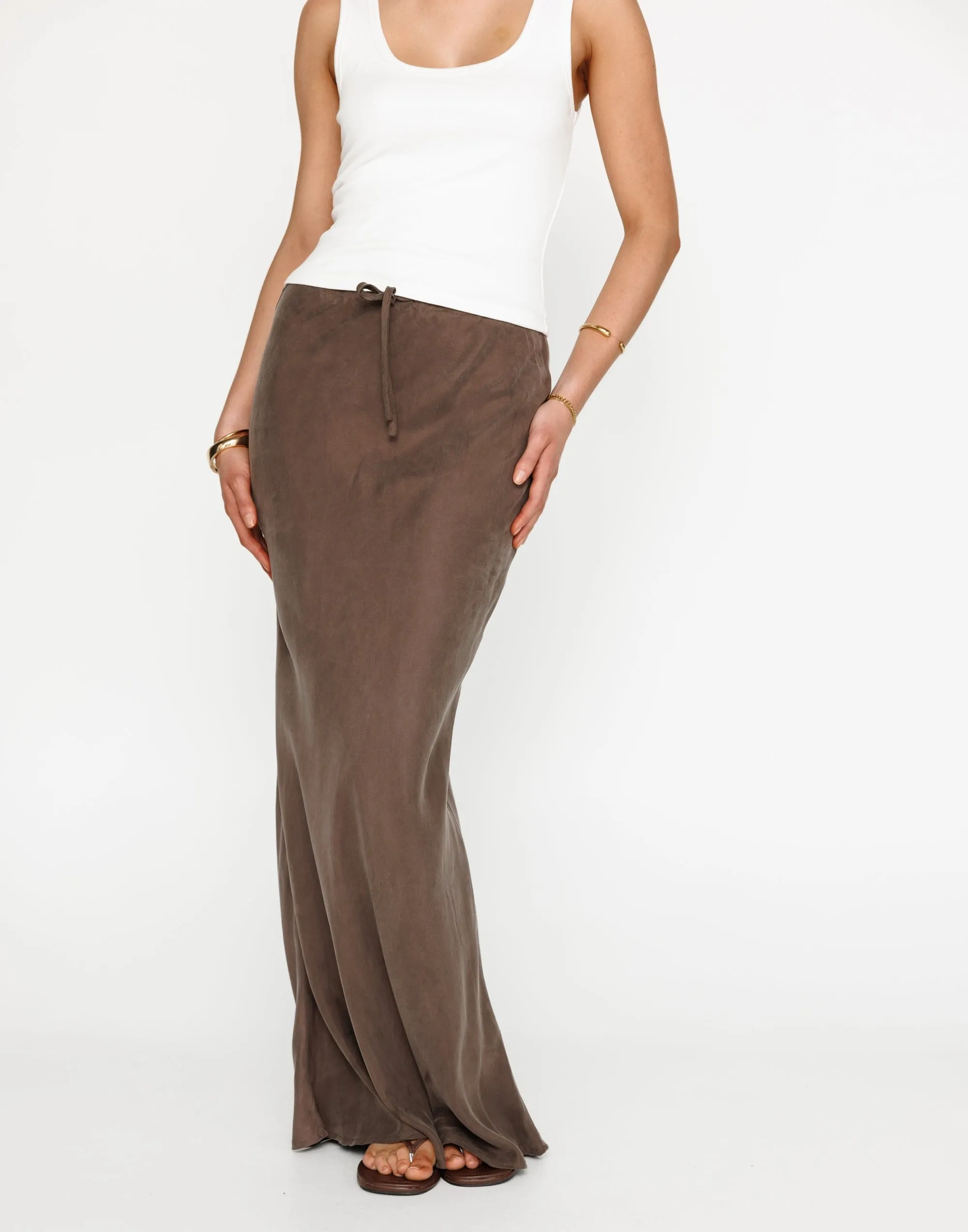 Mori Maxi Skirt (Warm Grey)