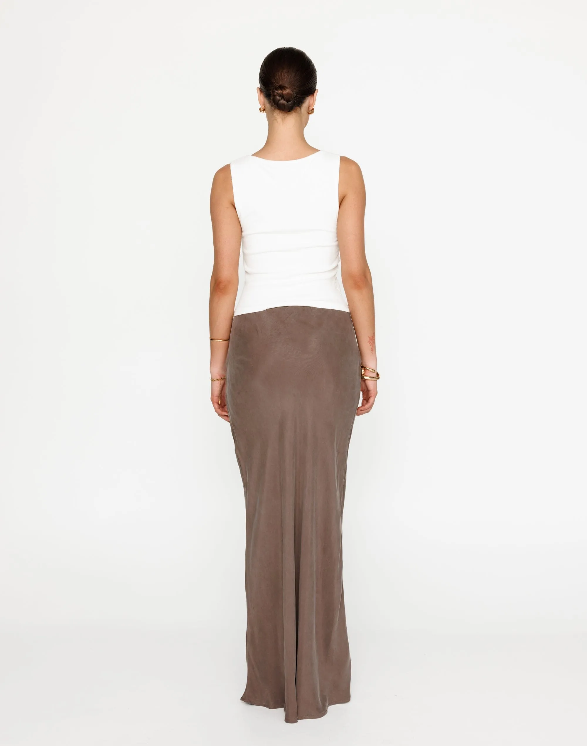 Mori Maxi Skirt (Warm Grey)