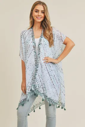 MS0179 Raindrop Tassel Summer Kimono