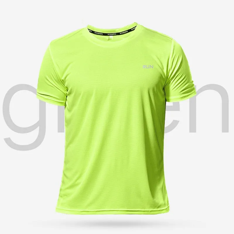 Multicolor Quick Dry Short Sleeve Sport T Shirt Gym Jerseys Fitness Shirt Trainer Running T-Shirt Men&#39;s Breathable Sportswear