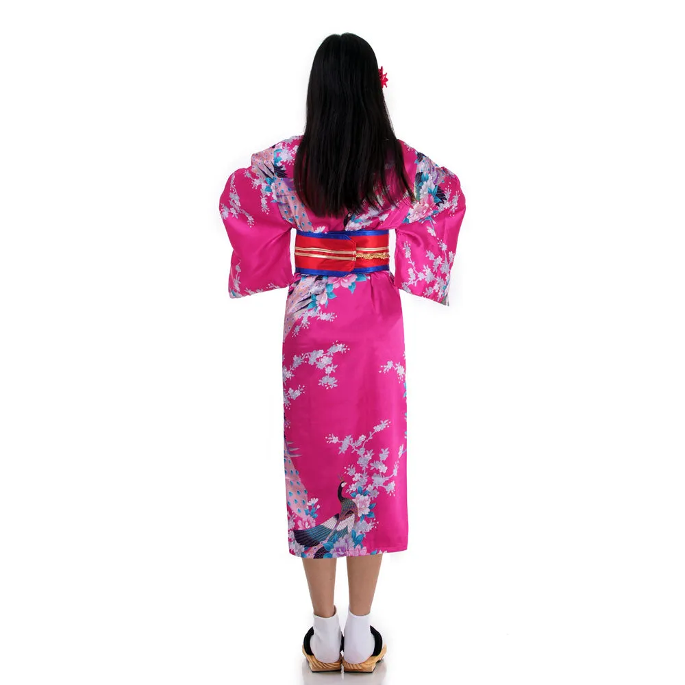 Naomi Blush Rose Traditional Kimono Costume for Girls