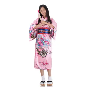 Naomi Blush Rose Traditional Kimono Costume for Girls