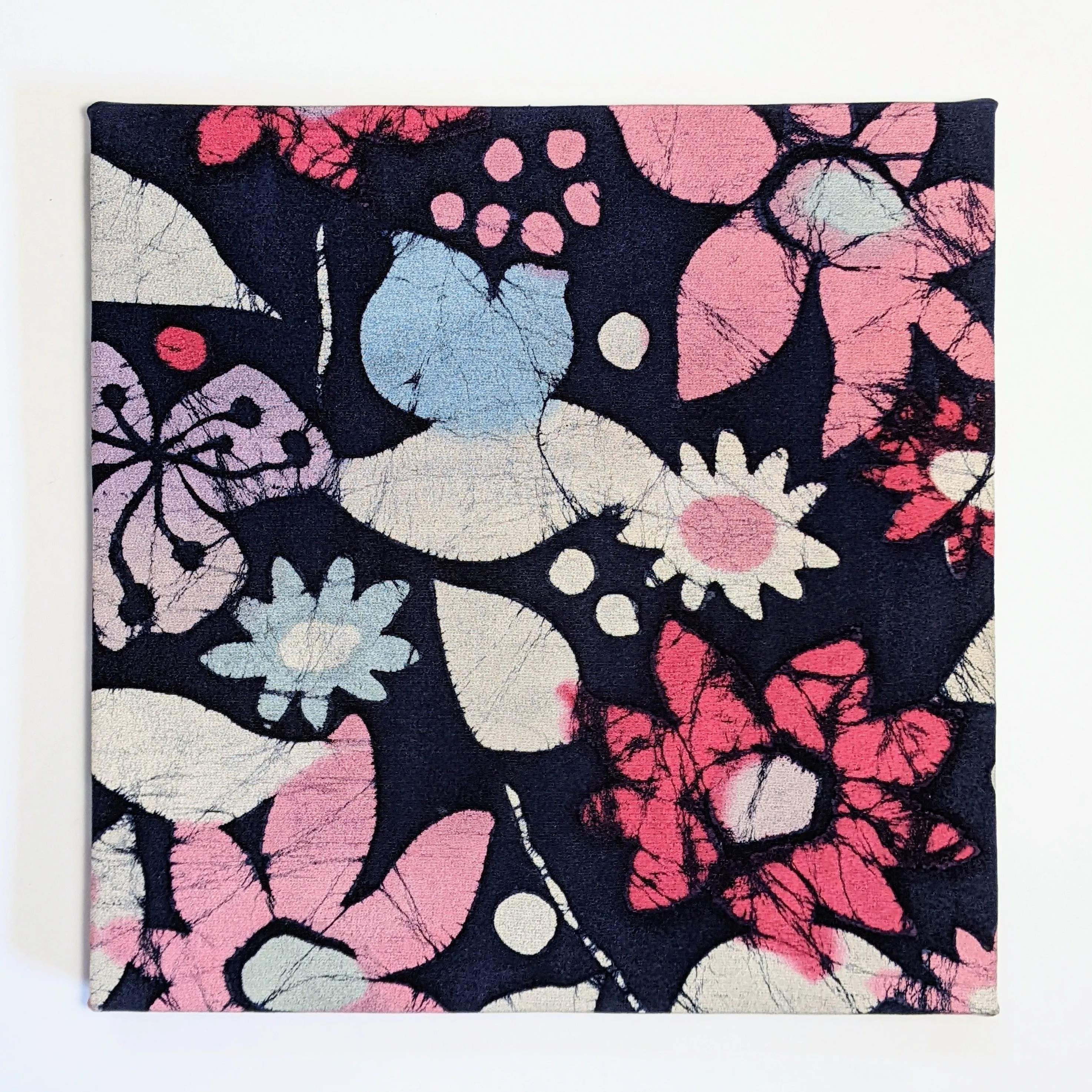 Navy floral wall art