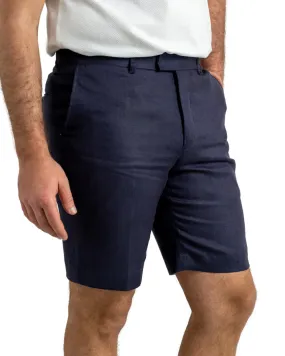 Navy Linen Shorts