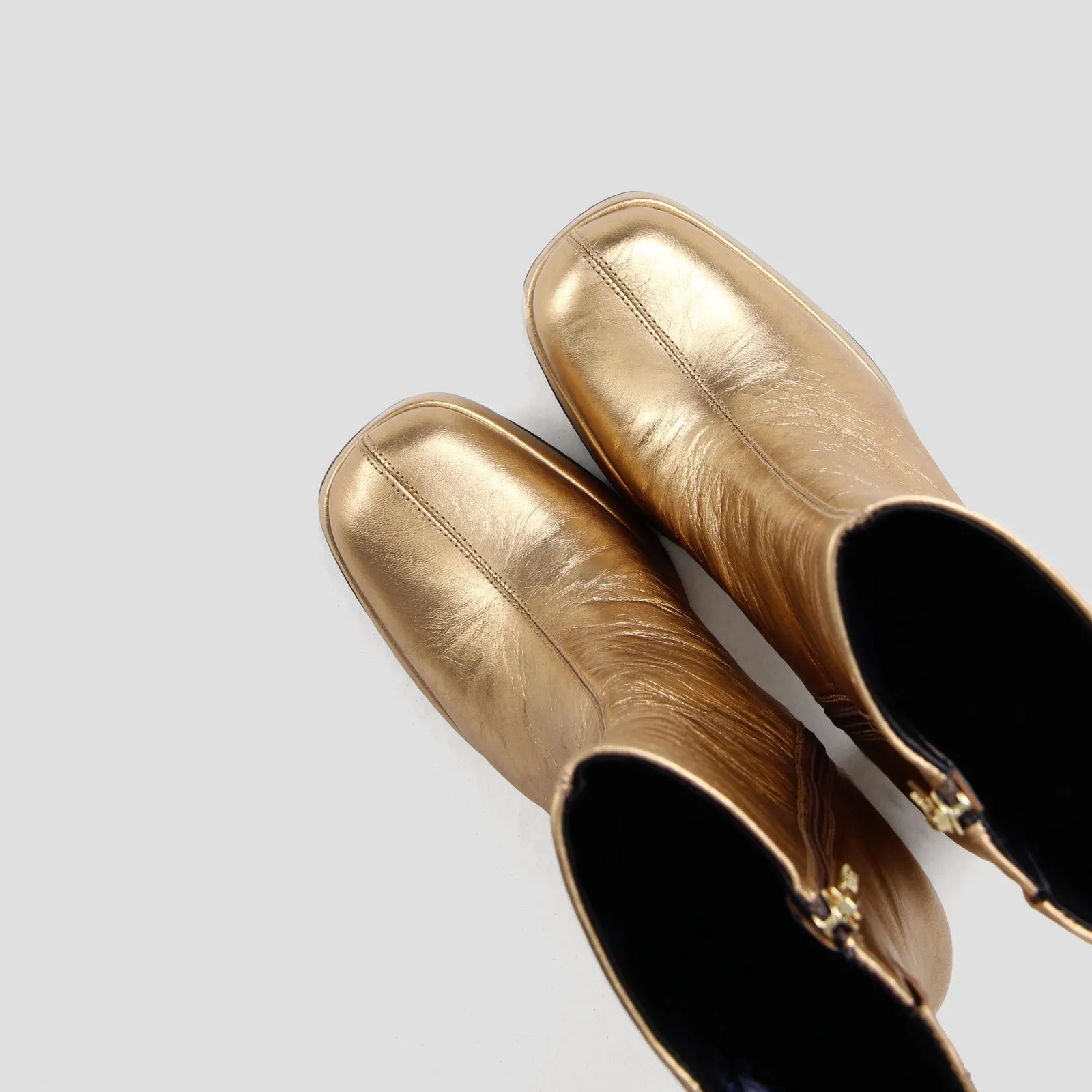 New Melanie Gold Ankle Boots