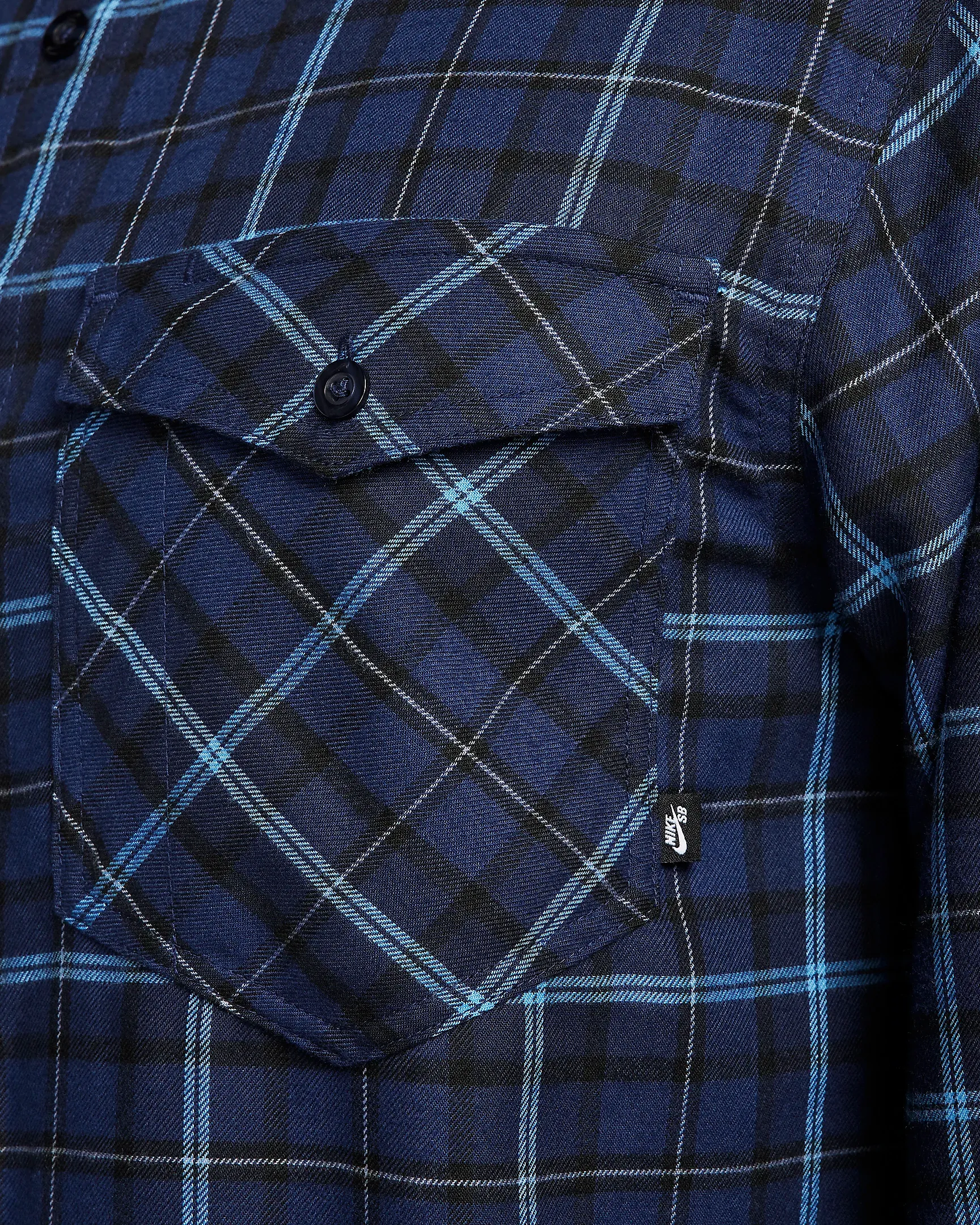 Nike SB Long Sleeve Flannel Skate Button Up Shirt