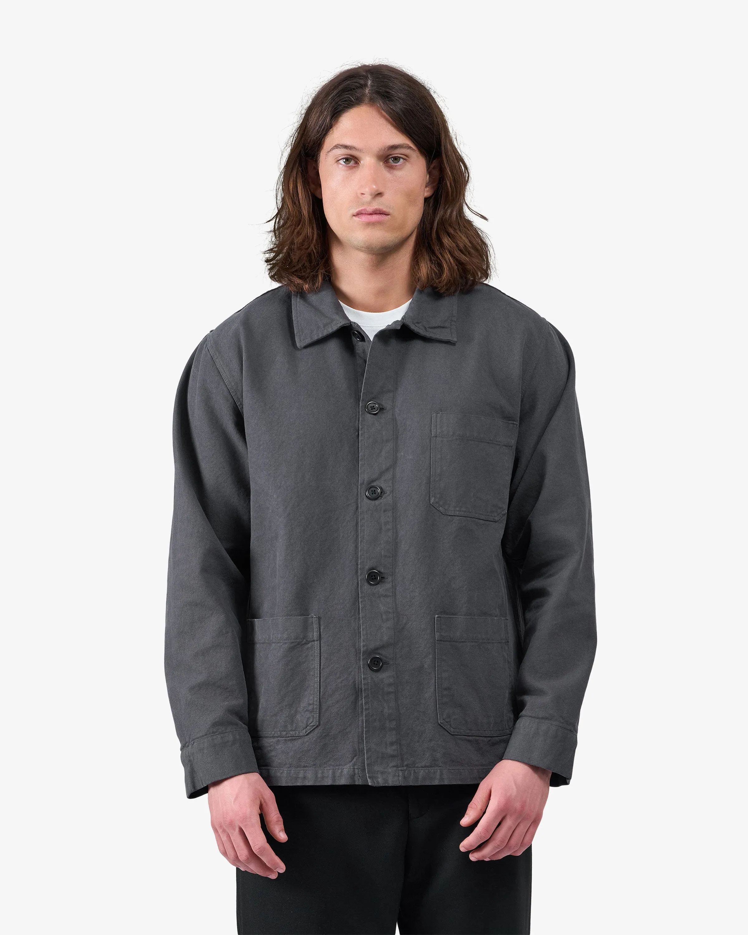 Organic Workwear Jacket - Lava Grey