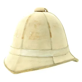 Original British Victorian 1877 Foreign Service Pattern Sun Helmet with Felt Outer Cover - size 7 1/2