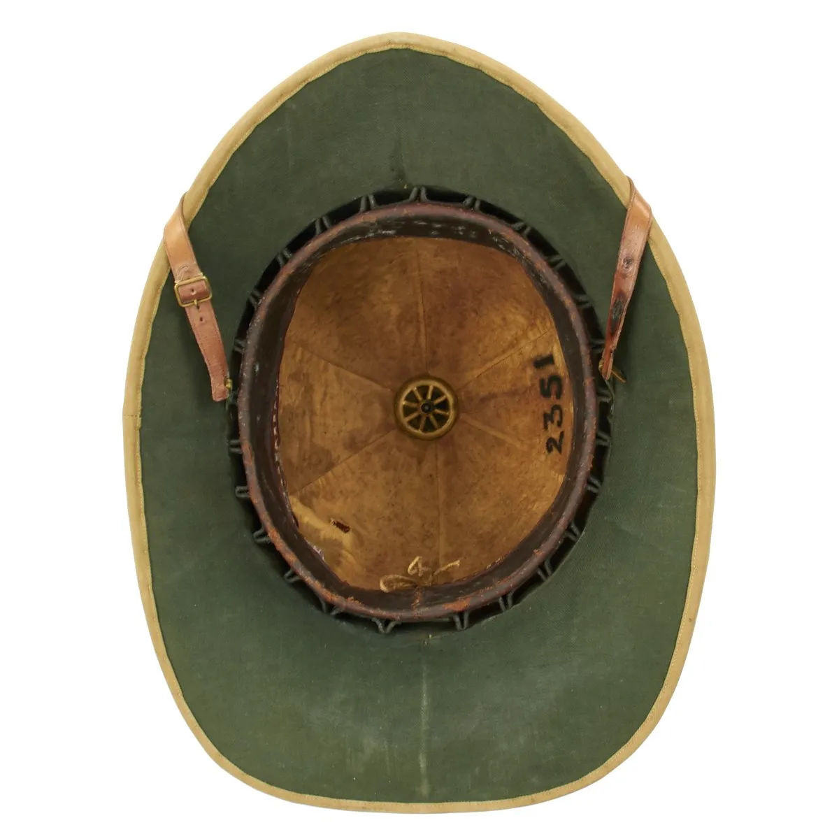 Original British WWI Sun Helmet of Brigadier-General Richard Edgar Sugden with Orders Notebook