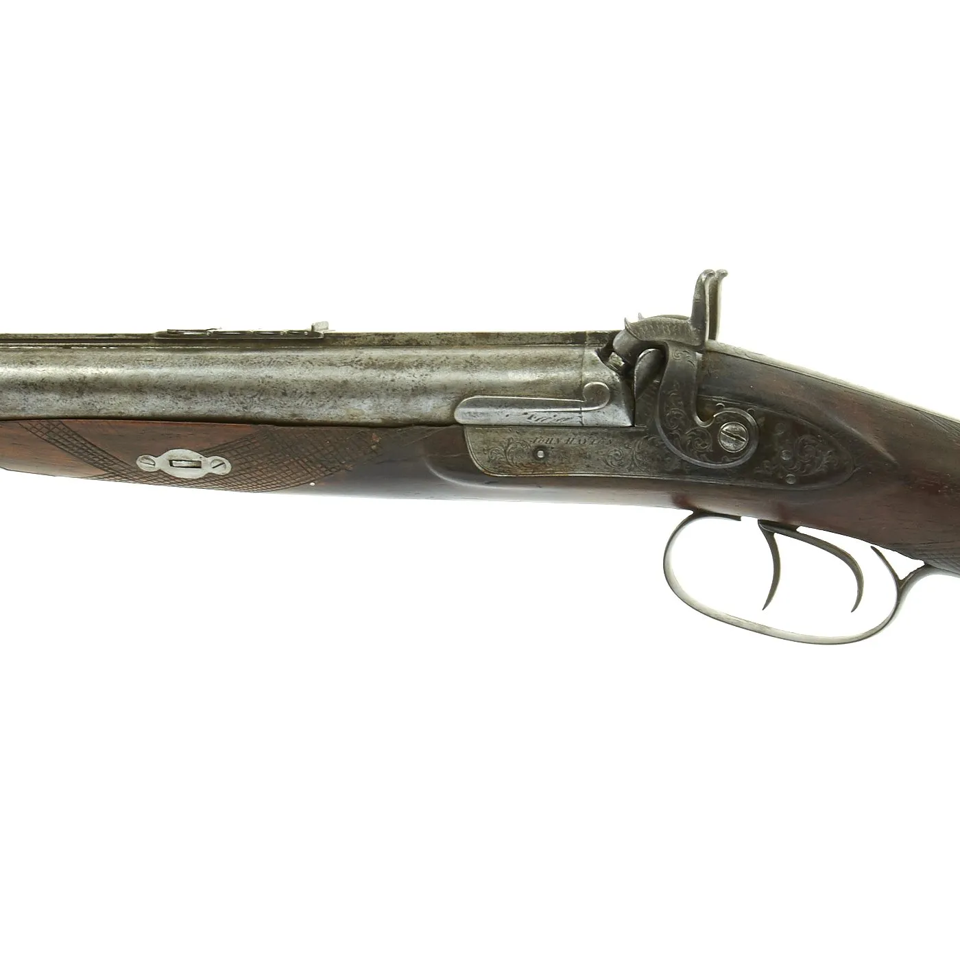 Original South African Double Barreled Cape Combination Gun by John Hayton of Graham's Town circa 1855