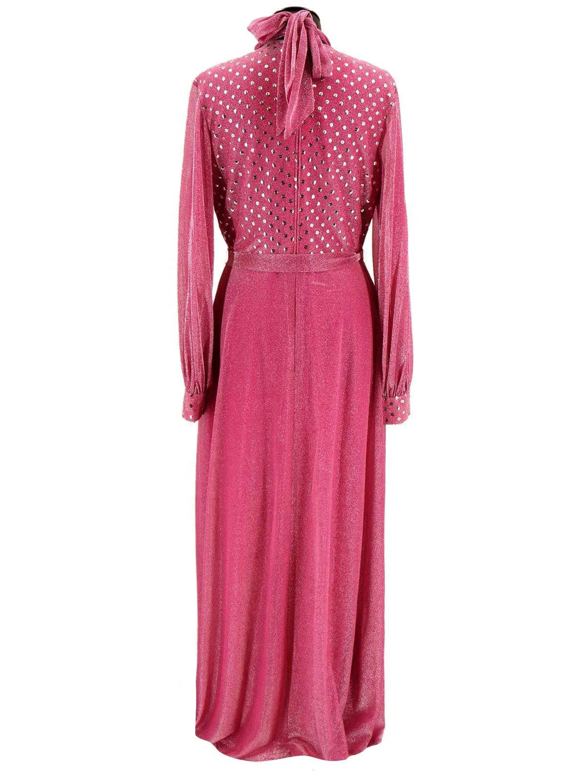 Pink Shimmery Vintage Maxi Occasion Dress