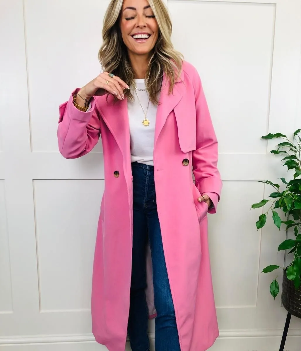 Pink Trench Coat