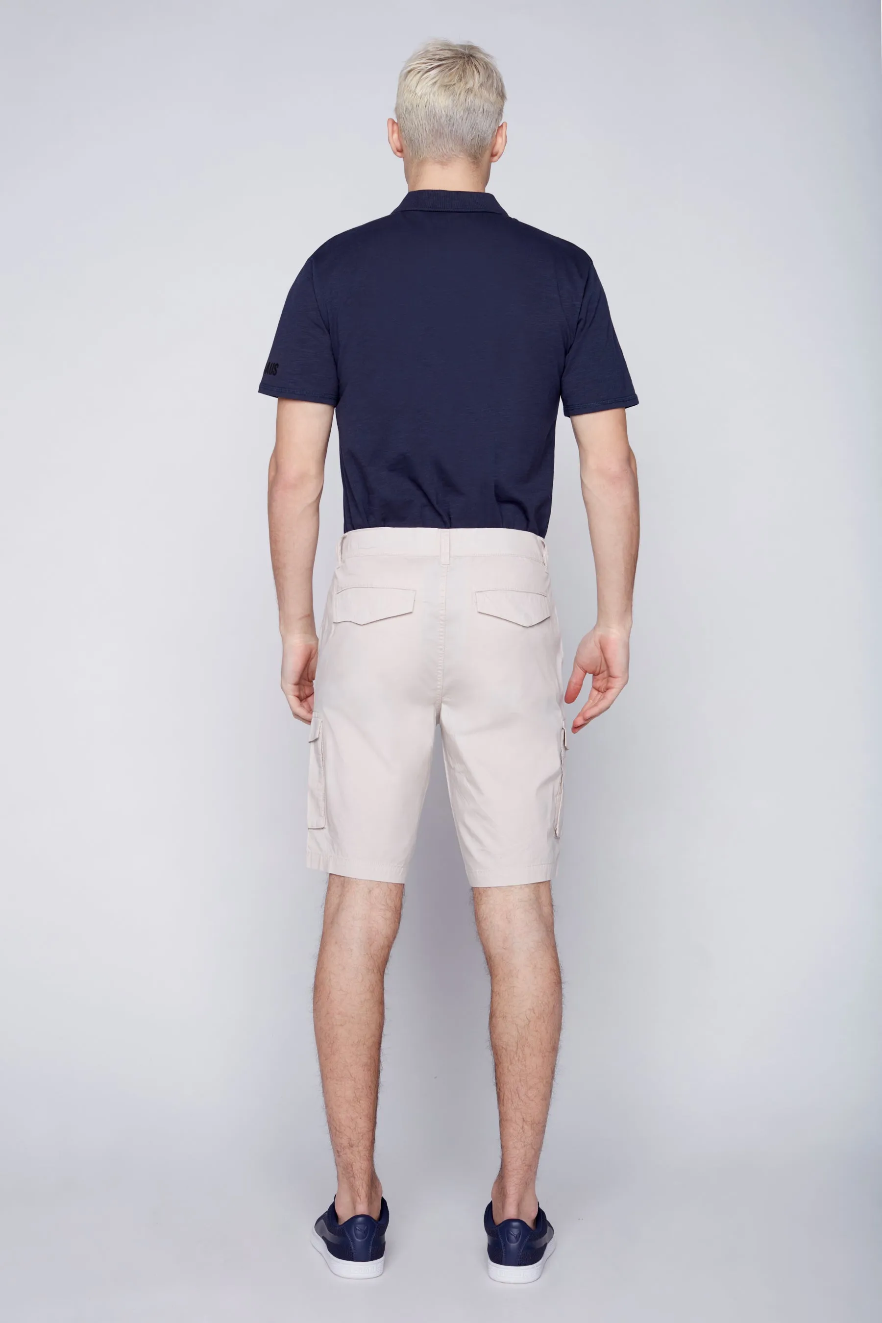 PRESLEY - Zip Front Cargo Shorts - Sand