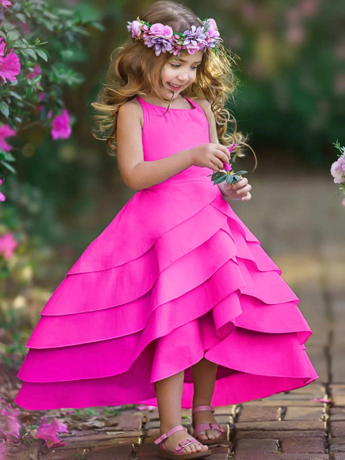 Pretty Petal Pink Tiered Dress