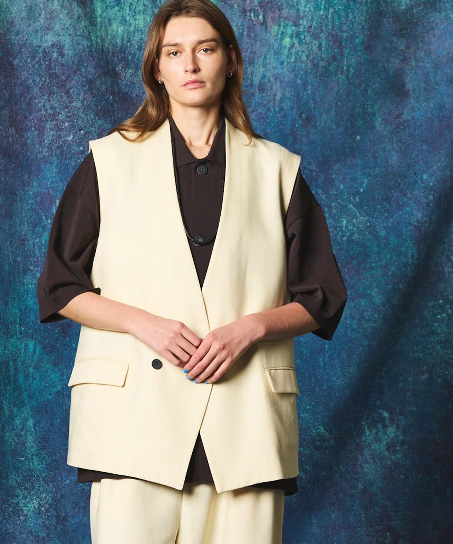 Prime-Over Collarless Gilet