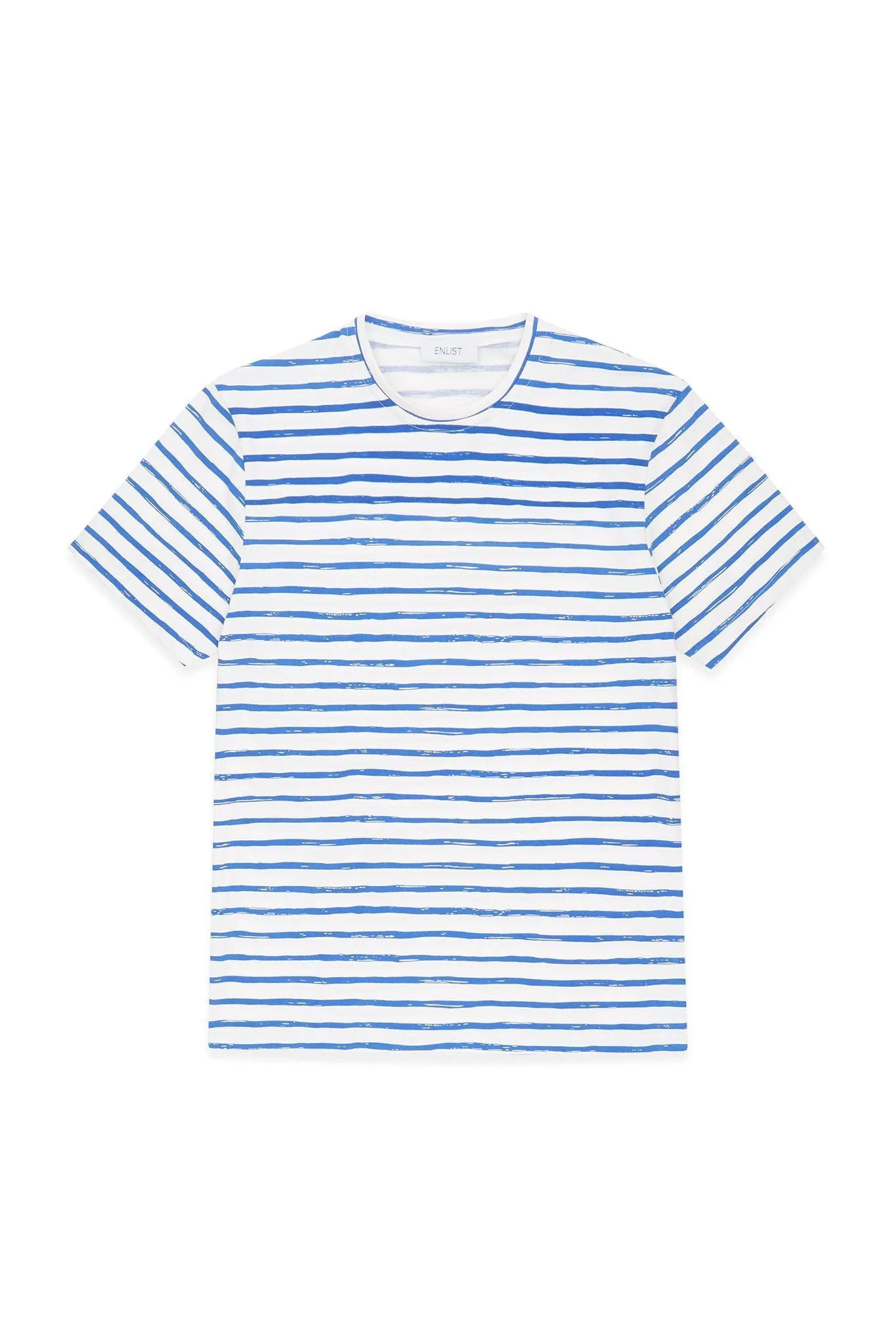 Printed Stripe Cotton Jersey T-Shirt