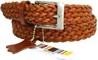 Quality Full Grain Genuine Leather Braided Belt. Style No: 41027 Hide & Chic