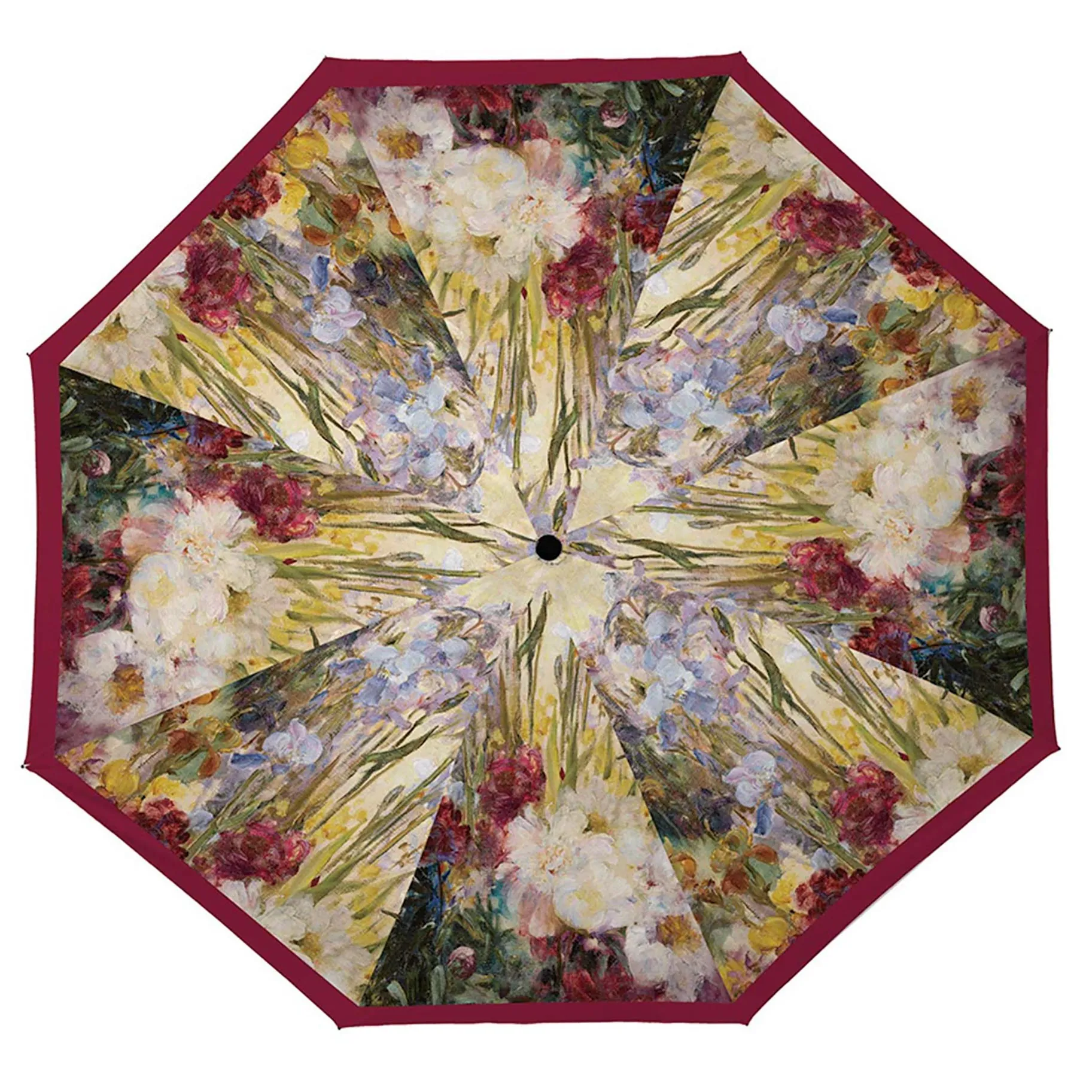 RainCaper Tiffany Peonies & Iris Folding Travel Umbrella