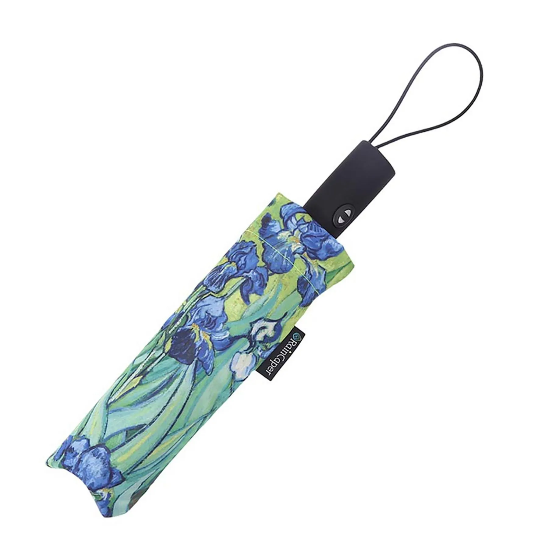 RainCaper van Gogh Irises Folding Travel Umbrella