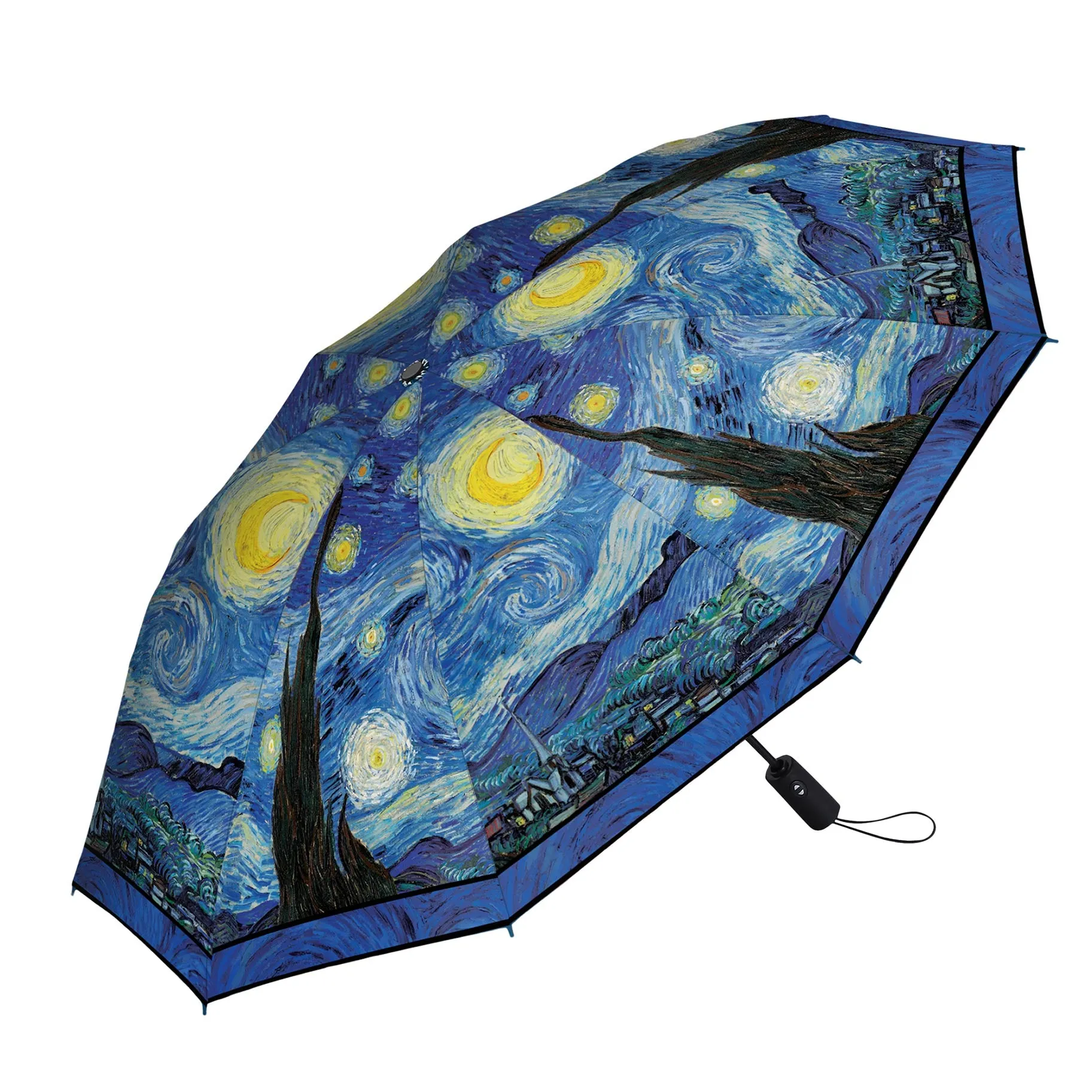 RainCaper van Gogh Starry Night Folding Travel Umbrella