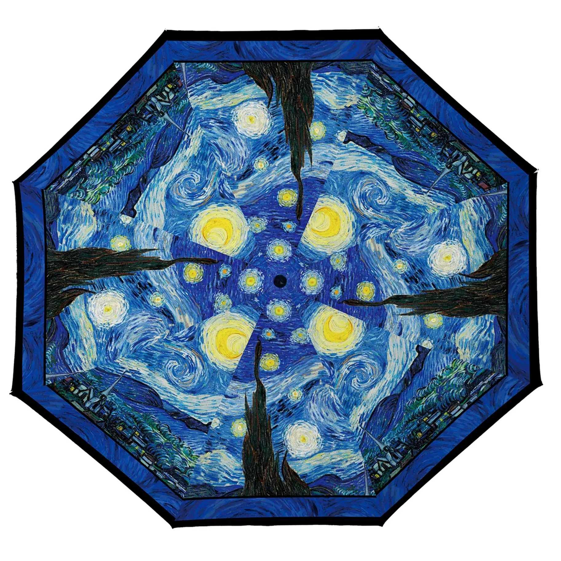 RainCaper van Gogh Starry Night Folding Travel Umbrella