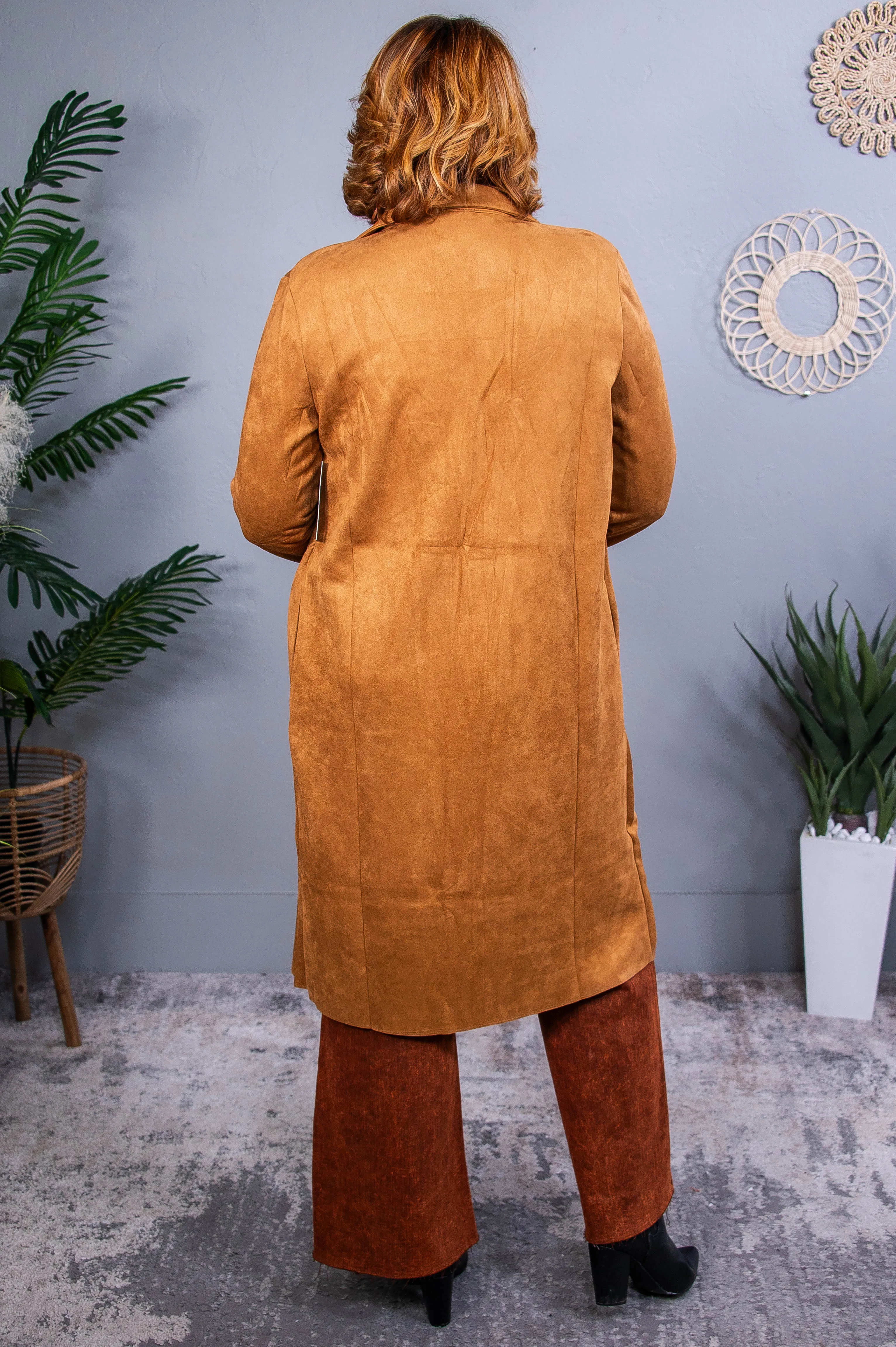 Ready For Chilly Nights Camel Long Suede Trench Coat - O5597CA