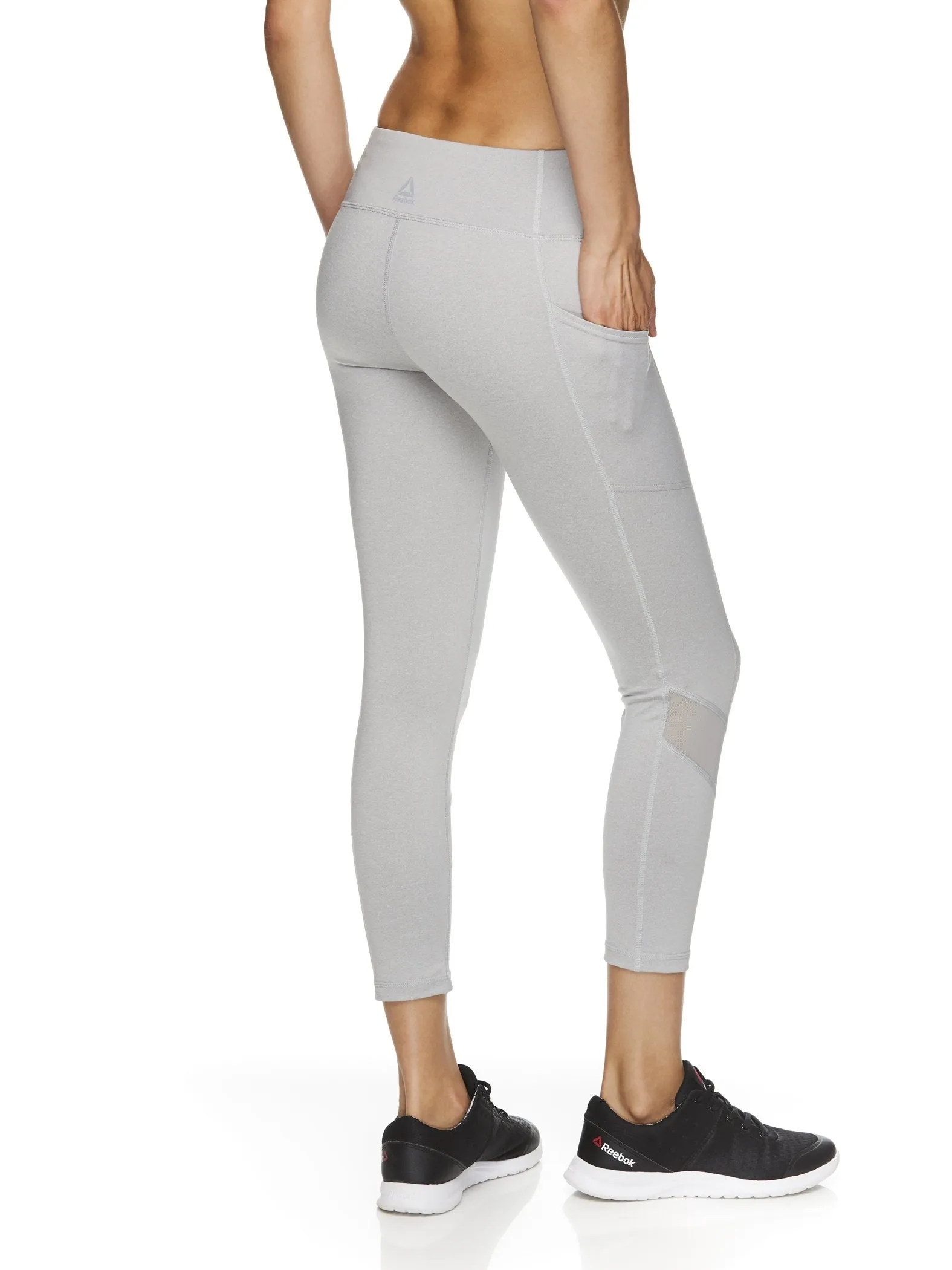 Reebok Women's Aspire Capri Leggings Grey Heather L