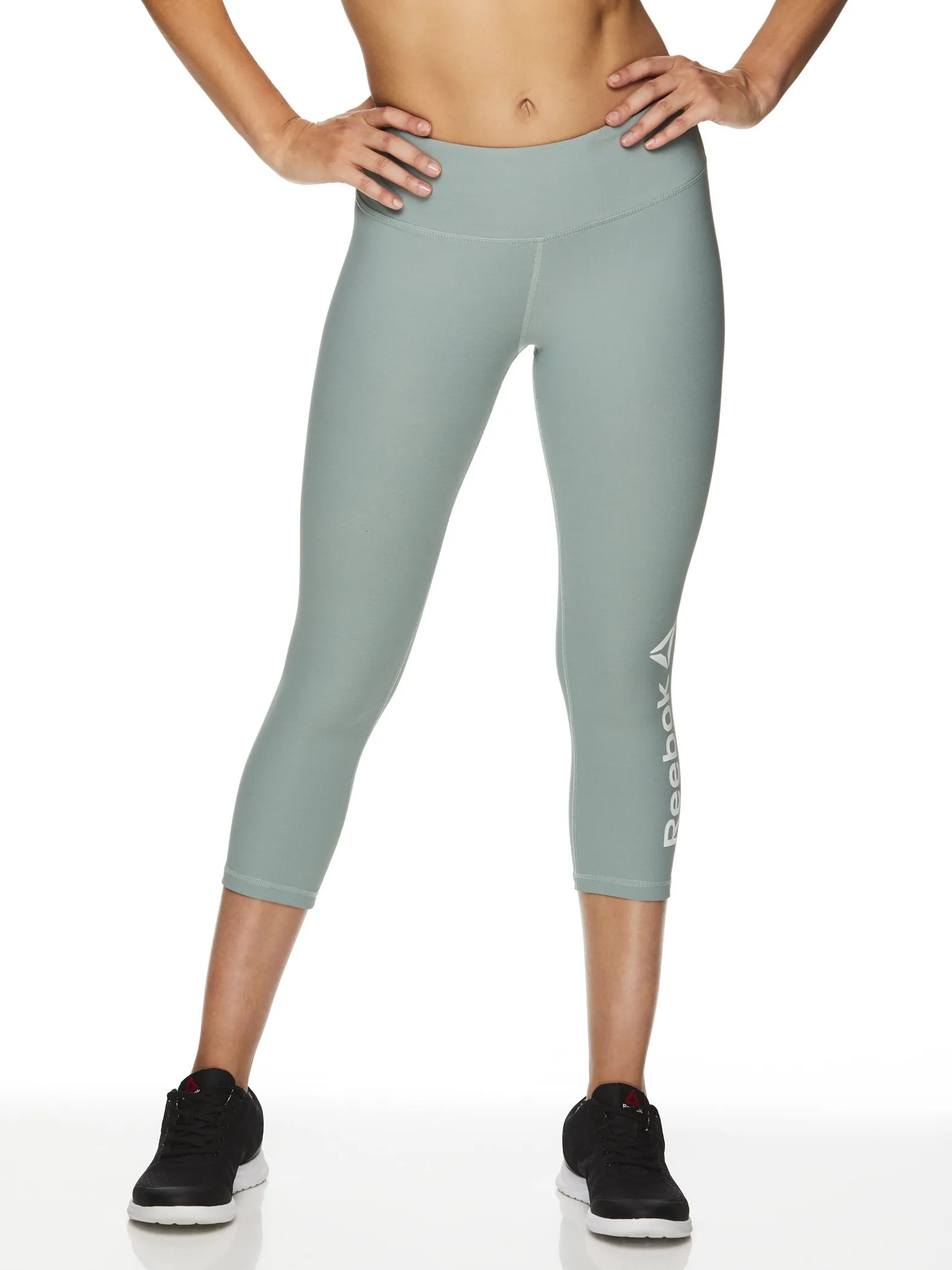 Reebok Women's Quick Capri Branded Leggings