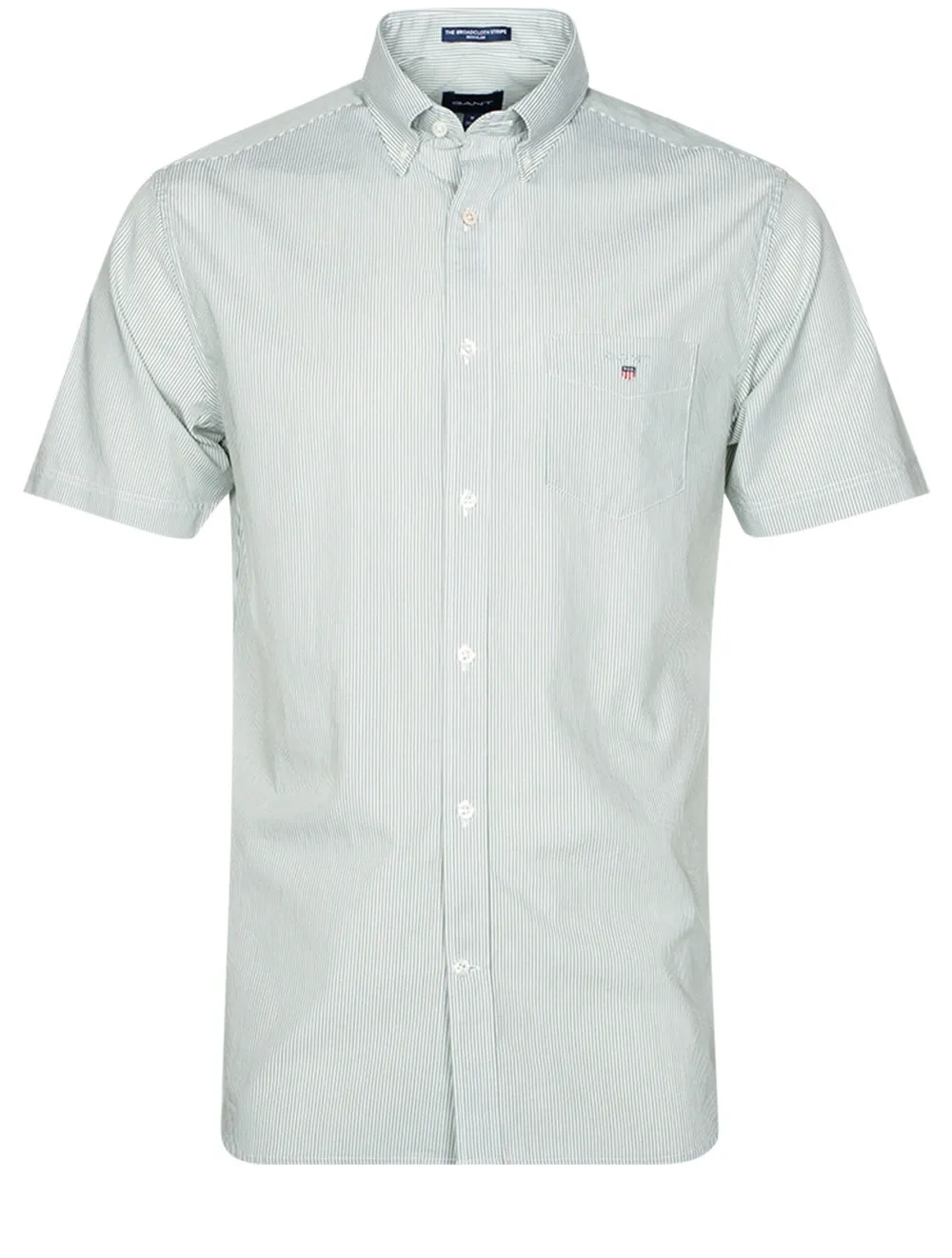 Regular Fit Broadcloth Banker Buttondown Shortsleeve Kalamata Green