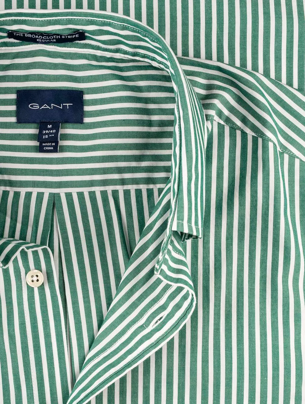 Regular Fit Stripe Broadcloth Shirt Lavish Green