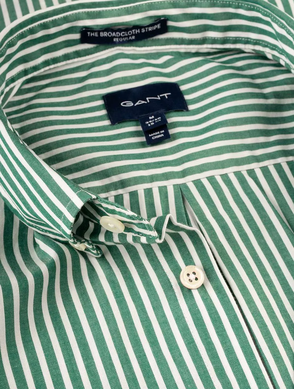 Regular Fit Stripe Broadcloth Shirt Lavish Green