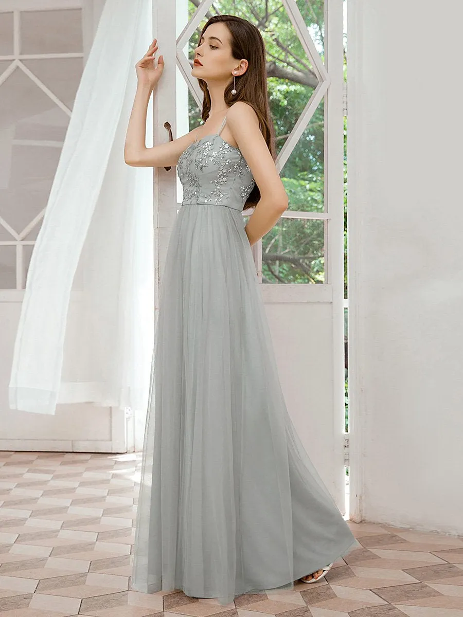 Romantic Sweetheart Neckline Bridesmaid Dresses Wholesale with Spaghetti Straps