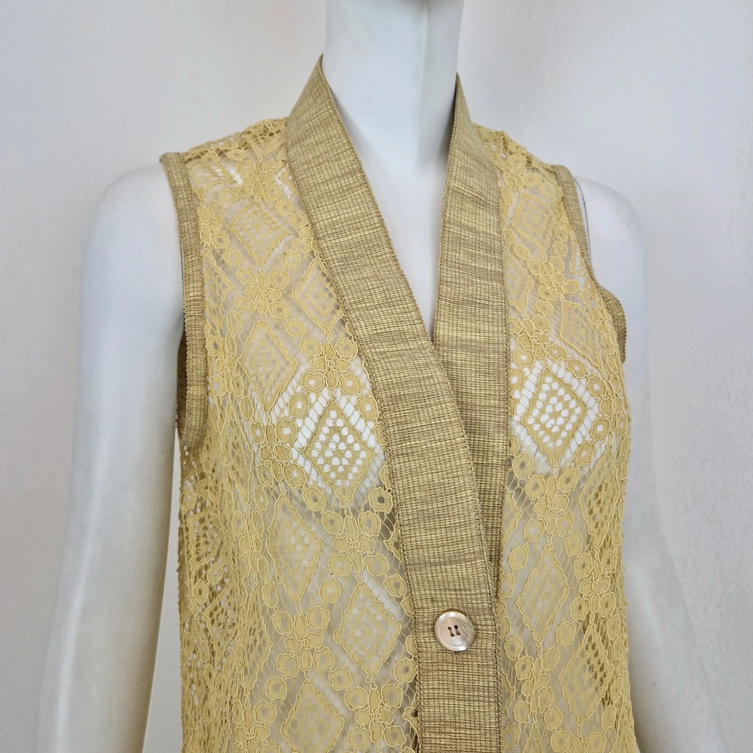 Romeo Gigli | Gilet in pizzo giallo