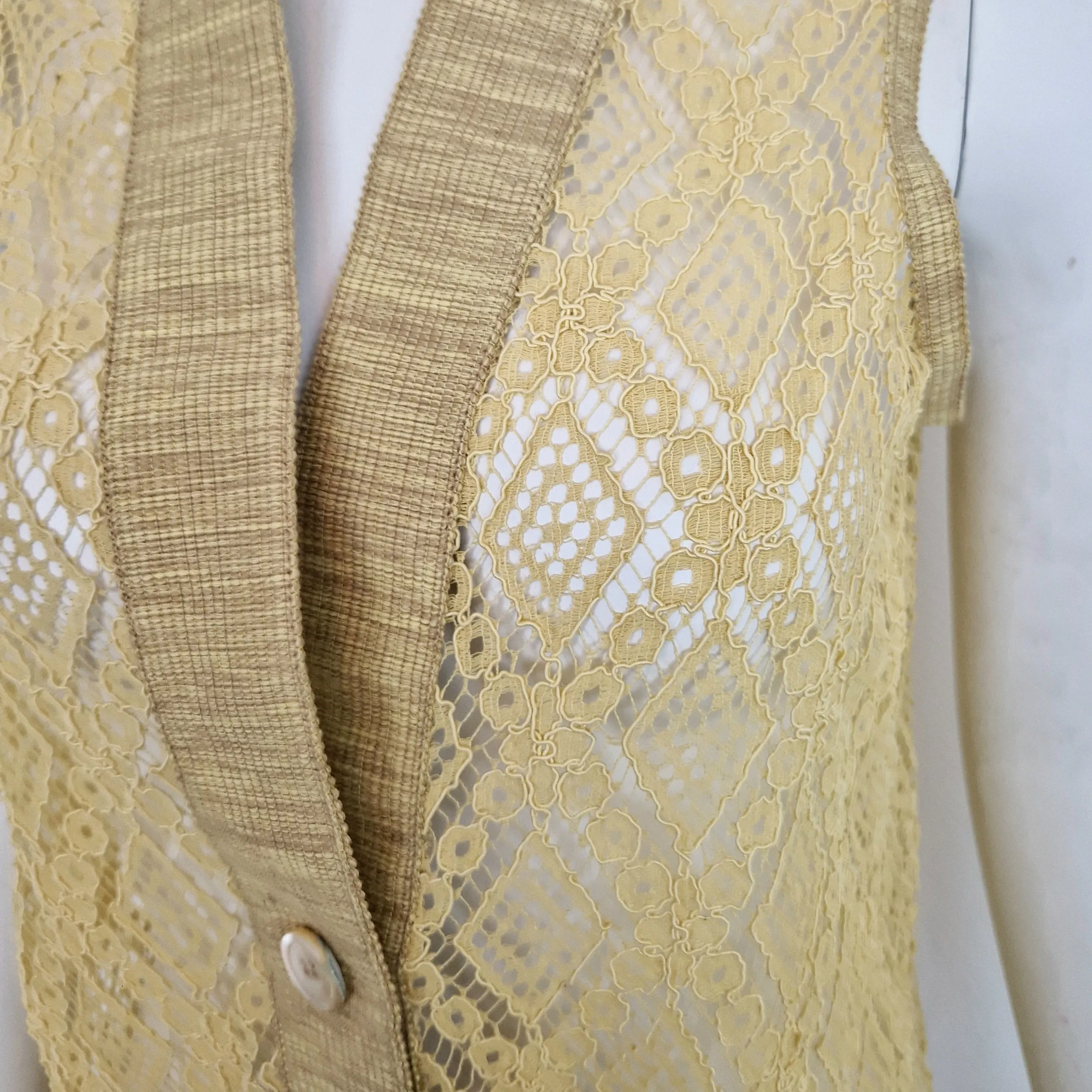 Romeo Gigli | Gilet in pizzo giallo