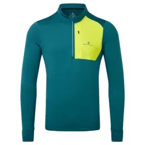 Ronhill Tech Winter Half Zip (Mens) - Deepteal/Acid