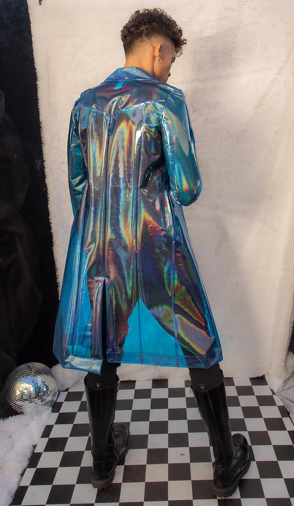 Rubberized Vinyl Trench Coat