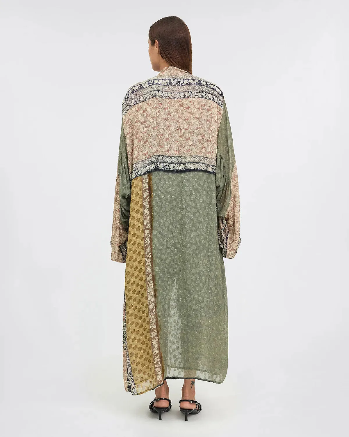 Sacra Patch Print Kimono