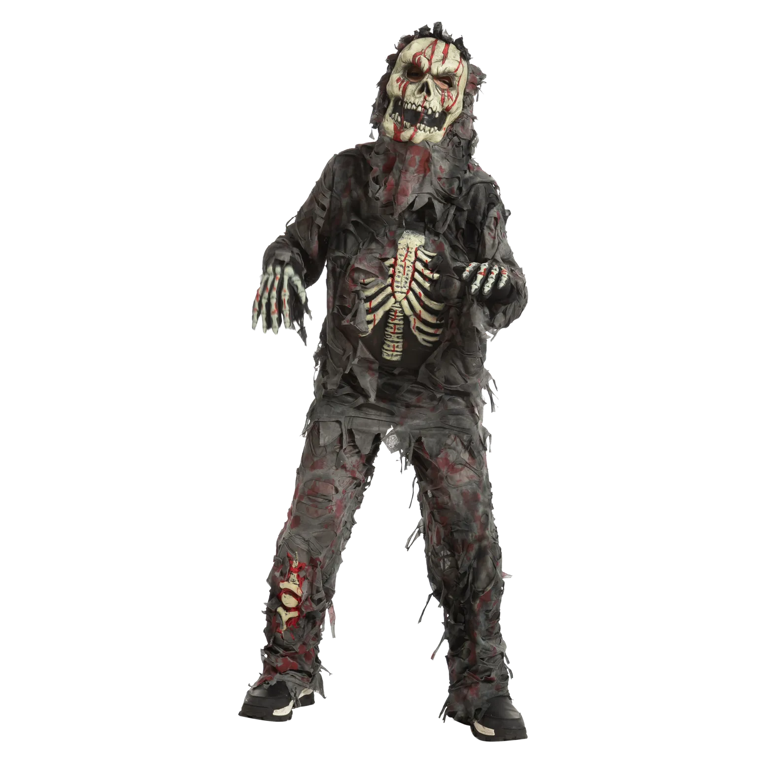 Scary Black Zombie Costume - Child